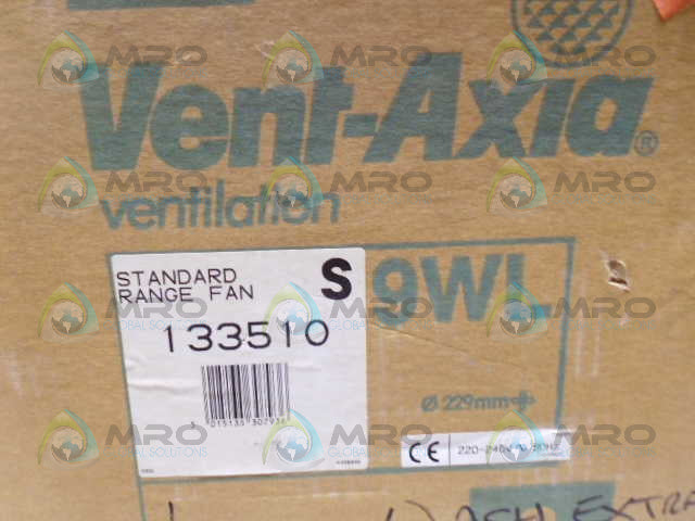 VENT-AXIA 133510 S9WL STANDARD RANGE FAN *NEW IN BOX*