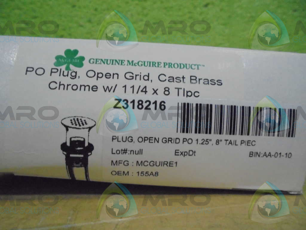 MCGUIRE 155A8 OPEN GRID PO PLUG *NEW IN BOX*