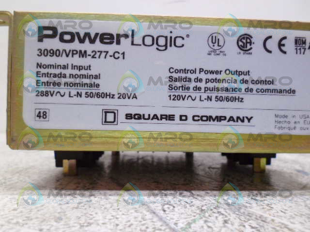 SQUARE D POWERLOGIC 3090-VPM-277-C1 VOLTAGE POWER MODULE *NEW IN BOX*