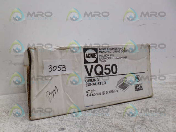 ACME VQ50 CEILING EXHAUSTER * NEW IN BOX *