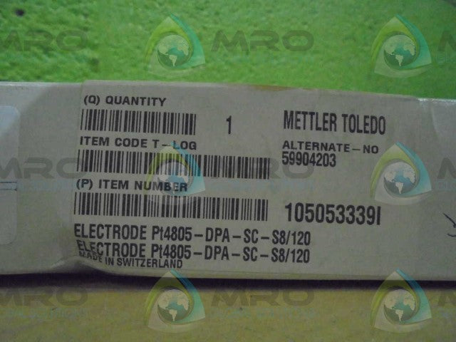 METTLER TOLEDO Pt4805-DPA-SC-S8/120 ELECTRODE 1050533391 *NEW IN BOX*