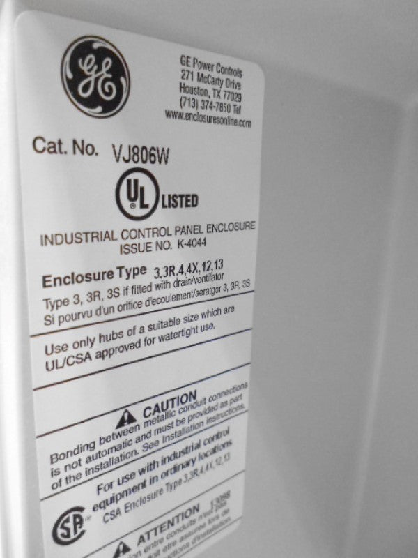 GENERAL ELECTRIC VJ806W ENCLOSER *NEW NO BOX*