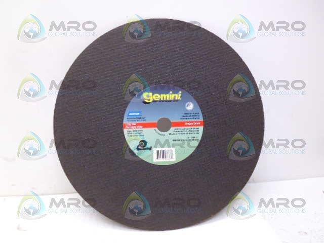 NORTON GEMINI 66253306626 ALUMINUM OXIDE ABRASIVE CUTOFF WHEEL *NEW NO BOX*