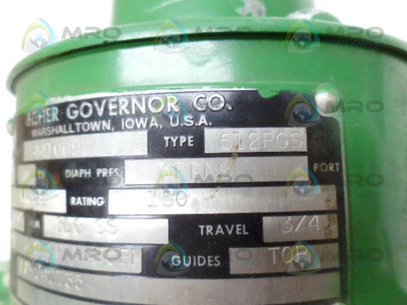 FISHER 512RGS STEAM VALVE ACTUATOR 6-30 PSI *USED*