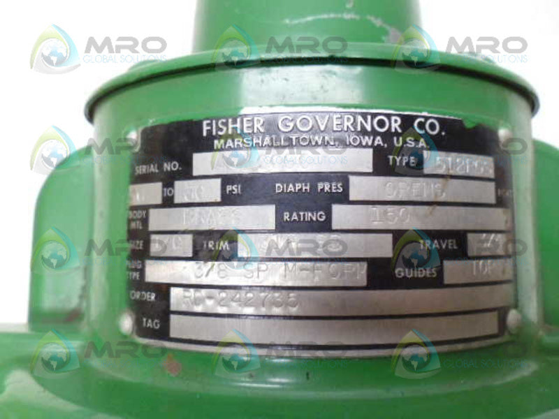 FISHER 512RGS STEAM VALVE ACTUATOR 6-30 PSI *USED*
