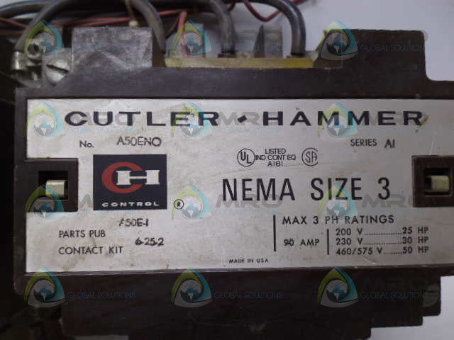 CUTLER HAMMER A50ENO STARTER *USED*