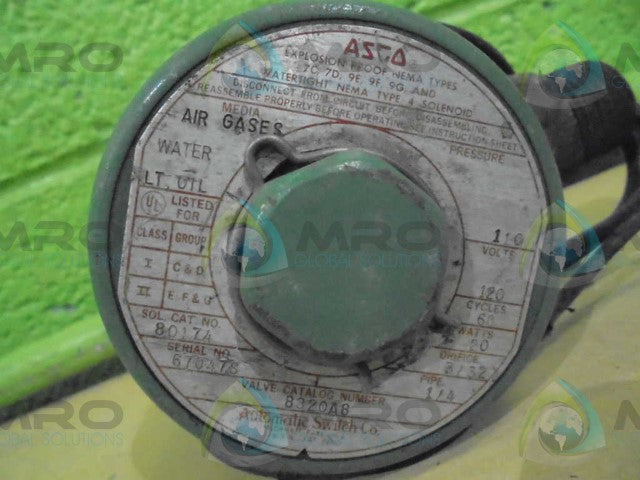 ASCO 8320A8 SOLENOID VALVE *USED*