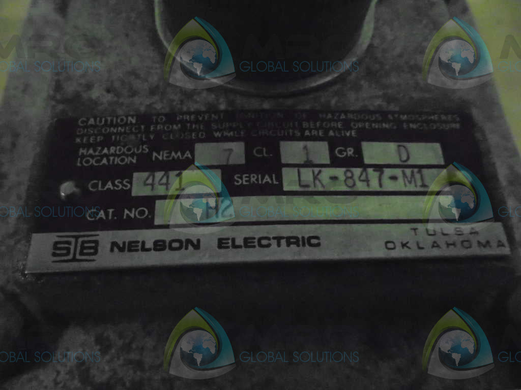 NELSON ELECTRIC 441 PUSH BUTTON STATION *USED*