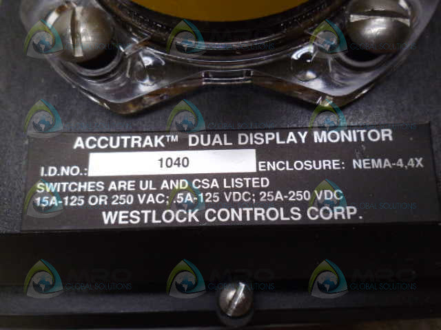 WESTLOCK 1040 ACCUTRAK DUAL DISPLAY MONITOR *NEW NO BOX*