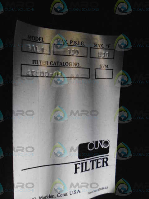 CUNO 3AL1 4720001 *NEW IN BOX*