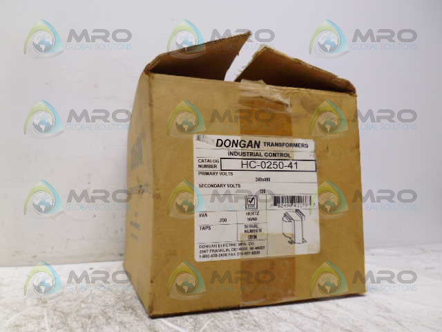 DONGAN HC-0250-41 TRANSFORMER *NEW IN BOX*