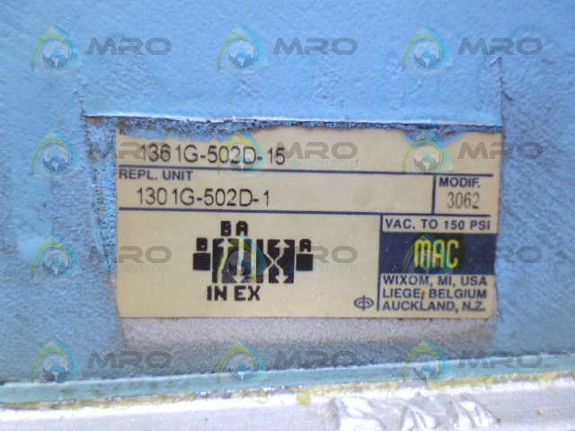 MAC 1361G-502D-15 VALVE *NEW NO BOX*