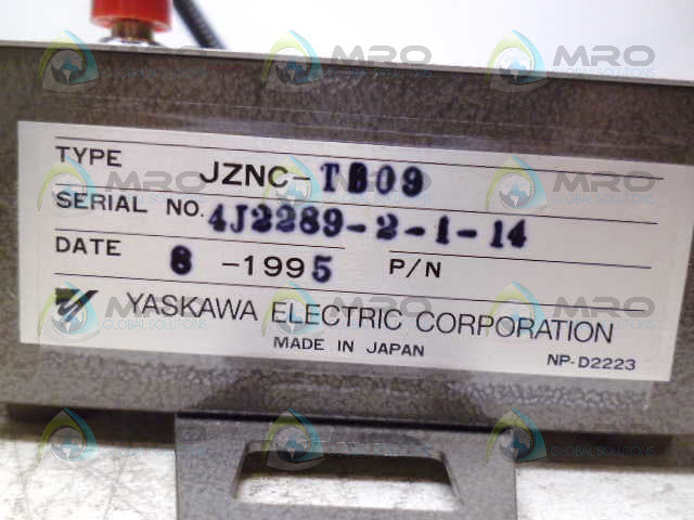 YASKAWA JZNC-TB09 YASNACRX *NEW NO BOX*