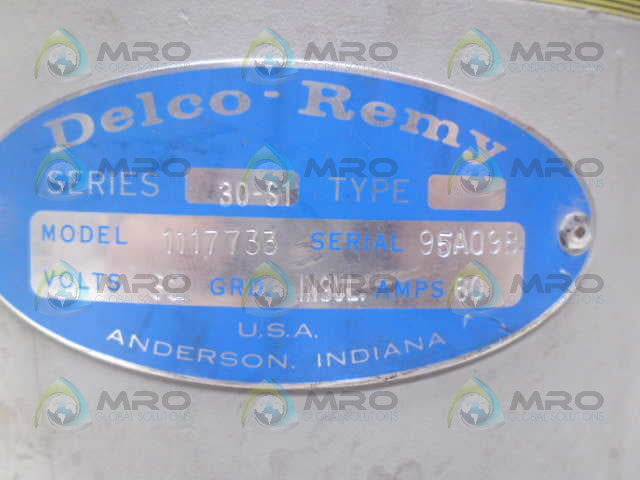 DELCO-REMY 1117733 SERIES 30-S1 ALTERNATOR *NEW NO BOX*