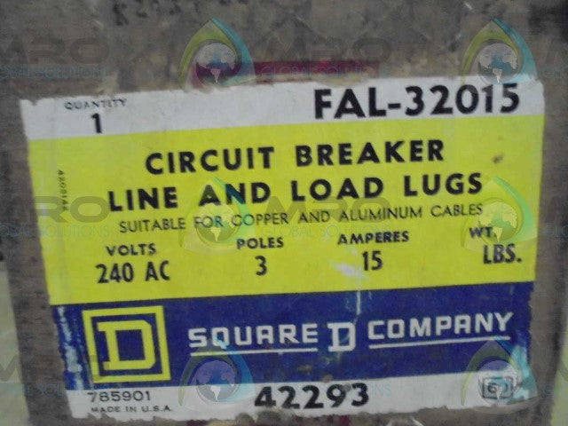 SQUARE D FA1-32015 15AMP CIRCUIT BREAKER *USED*