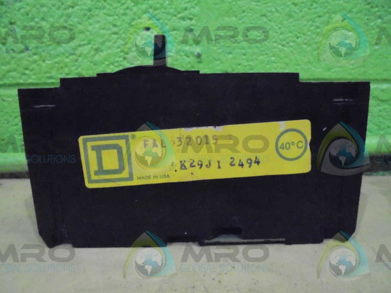 SQUARE D FA1-32015 15AMP CIRCUIT BREAKER *USED*