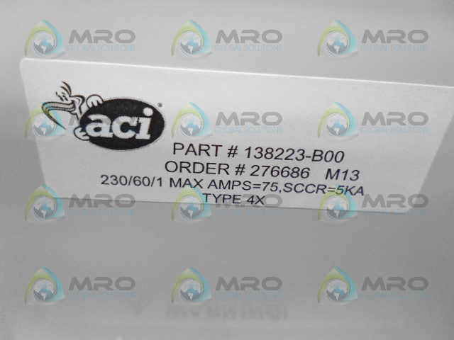 ACI 138223-B00 MAGNETIC STARTER *NEW NO BOX*