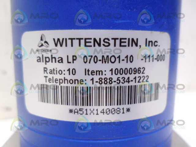 WITTENSTEIN LP070-M01-10-111-000 RATIO 10 GEARBOX *NEW NO BOX*