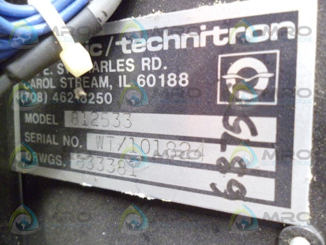 WTC 812533 WT500 WELD WELDER CONTROL OPERATOR PANEL *USED*