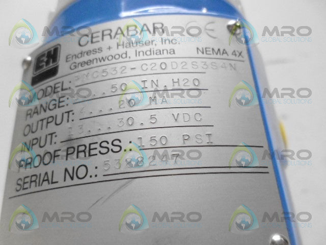 ENDRESS+HAUSER PMC532-C20D2S3S4N *NEW IN BOX*