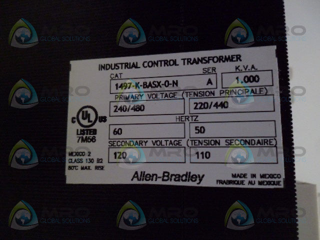 ALLEN BRADLEY 1497-K-BASX-0-N SER A TRANSFORMER *NEW IN BOX*
