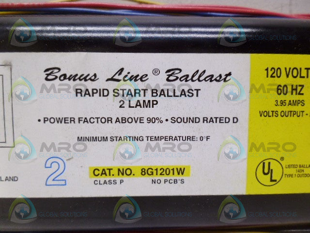 POWER LIGHTING 8G1201W RAPID START BALLAST (AS PICTURED) *NEW NO BOX*
