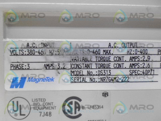 MAGNETEK DS313 GPD503 DRIVE *USED*
