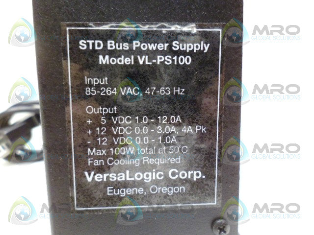 VERSALOGIC VL-PS100 STD BUS POWER SUPPLY *NEW NO BOX*