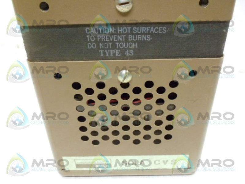 SOLA CVS TYPE 43 POWER SUPPLY *USED*