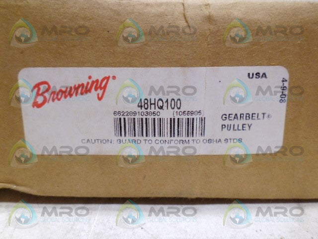 BROWNING 1056985 48HQ100 TIMING BELT PULLEY *FACTORY SEALED*