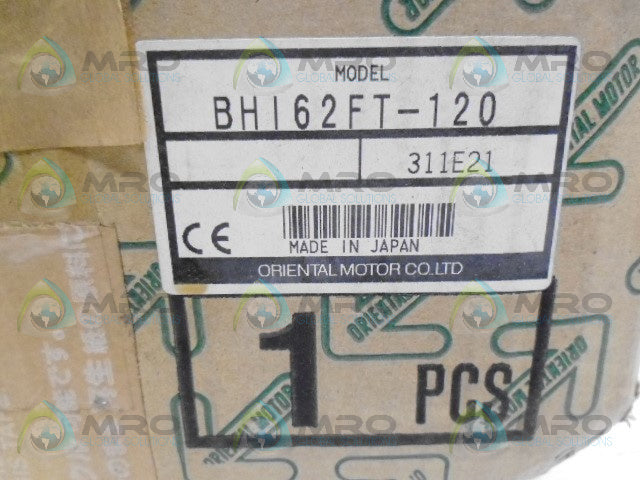 ORIENTAL MOTORS BHI62FT-120 *NEW IN BOX*
