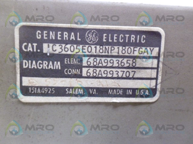 GENERAL ELECTRIC IC3605E018NP180FGAY *USED*