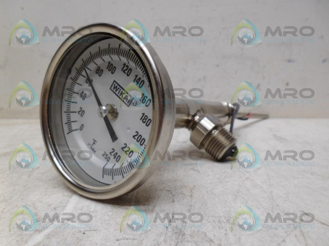 WIKA MODEL 30 6" 0-250 BIMETAL THERMOMETER *NEW IN BOX*
