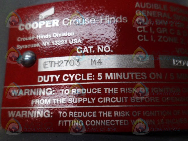 COOPER ETH2703 SINGLE PROJECTOR HORN SIGNAL *NEW IN BOX*