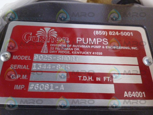 GUSHER PUMP 9025-SHORT PUMP *NEW IN BOX*