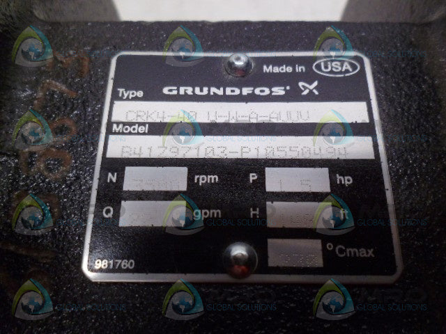 GRUNDFOS CRK4-40-U-W-A-AUUV PUMP *NEW NO BOX*