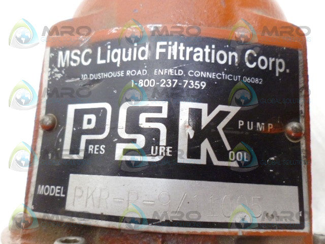 MSC PKR-P-9/11005 PRESSURE COOL PUMP *USED*