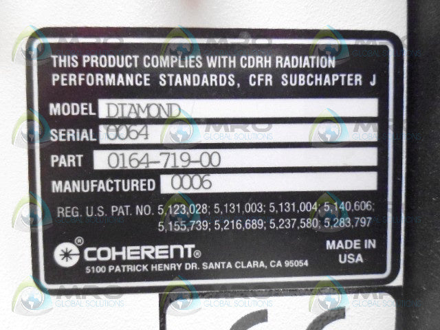 COHERENT 0164-719-00 DIAMOND #PART *NEW NO BOX*