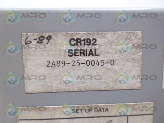GENERAL ELECTRIC CR192C1001000 PROTECTION MODULE*USED*