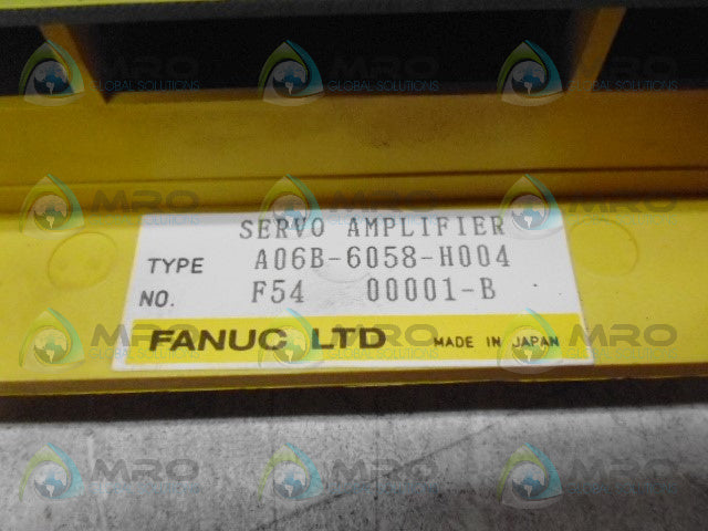 FANUC A06B-6058-H004 SERVO AMPLIFIER (AS PICTURED) *USED*