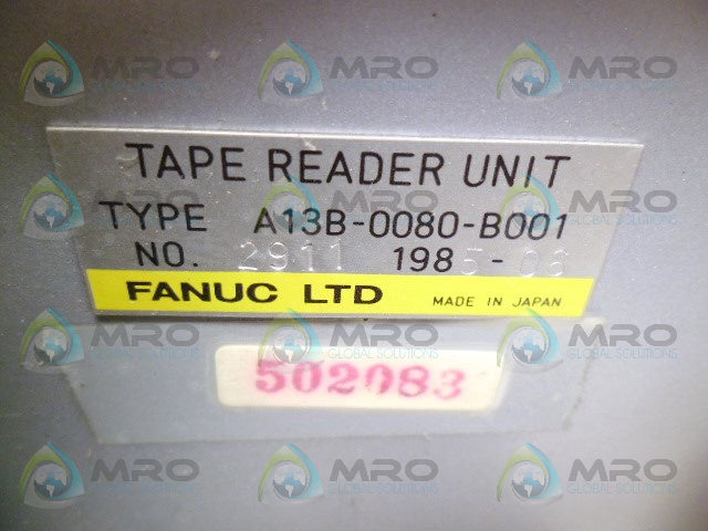 FANUC A13B-0080-B001 TAPE READER UNIT (AS PICTURED) *USED*