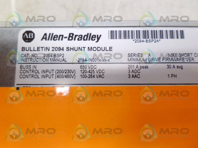 ALLEN BRADLEY 2094-BSP2 SER A SHUNT MODULE *NEW IN BOX*