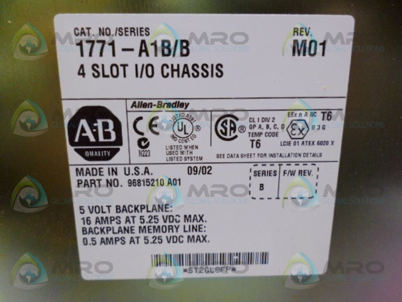 ALLEN BRADLEY 1771-A1B SER. B *NEW IN BOX*