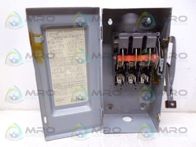 SQUARE D H362 SAFETY SWITCH *USED*