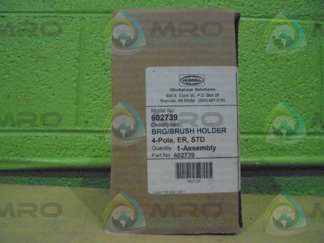 HUBBELL 602739 BRUSHHOLDER 4 POLE *FACTORY SEAL*