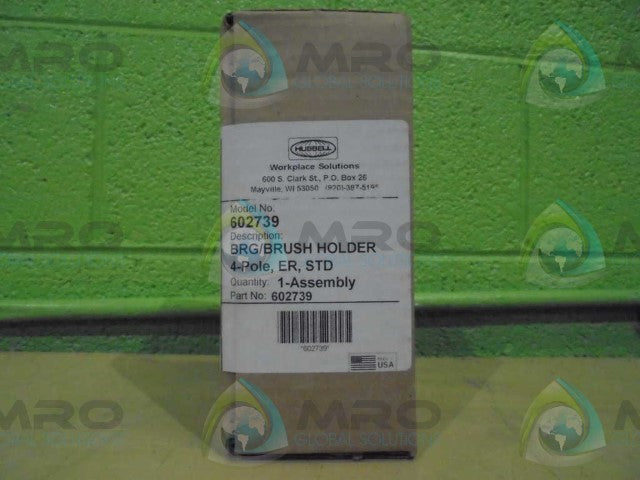 HUBBELL 602739 BRUSHHOLDER 4 POLE *FACTORY SEAL*