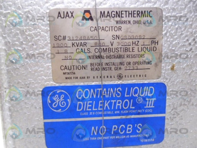 AJAX 31248A50 CAPACITOR *USED*