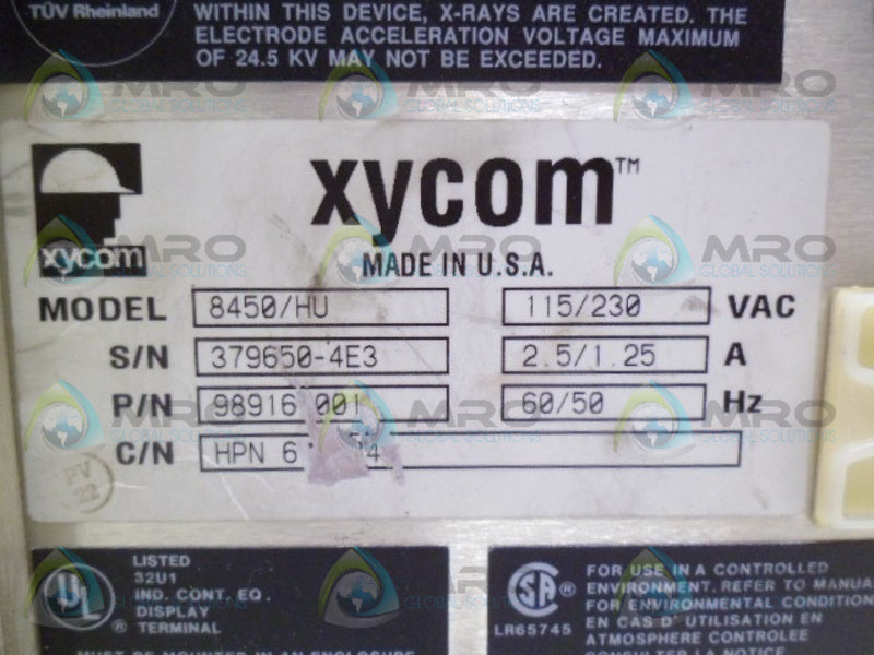 XYCOM 8450/HU OPERATOR INTERFACE TERMINAL *USED*