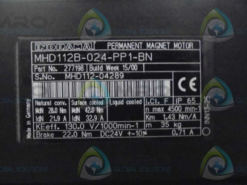 INDRAMAT MHD 112B-024-PP1-BN MAGNET MOTOR *NEW IN BOX*