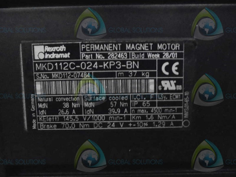 REXROTH INDRAMAT MKD112C-024-KP3-BN MAGNET MOTOR *NEW IN BOX*